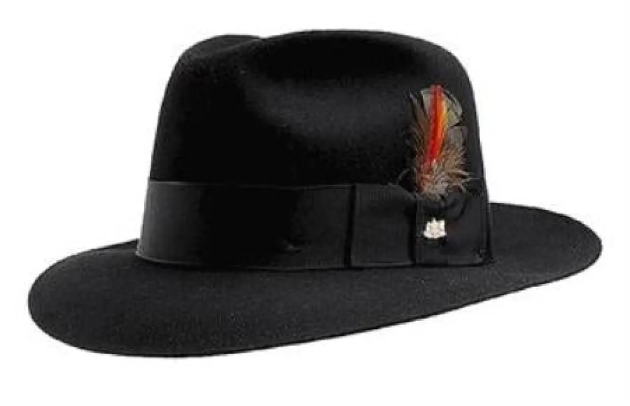 Mens Dress Hat Black Untouchable Men's Fedora Wool Dress Hat Very Soft and Silky Sovereign Quality Finish sold by Alberto Nardoni