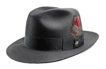 Mens Dress Hat Charcoal Untouchable Men's Fedora Wool Dress Hat Very Soft and Silky Sovereign Quality Finish sold by Alberto Nardoni