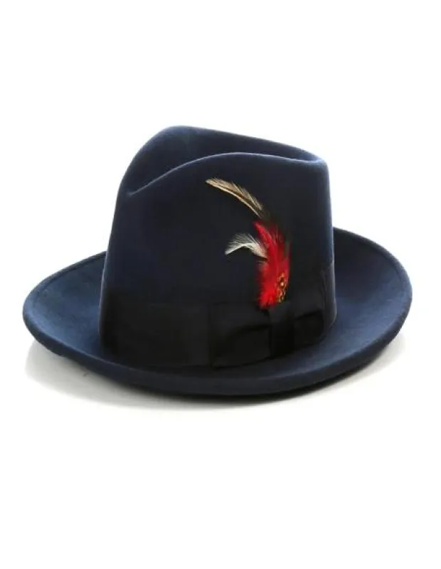 1920s Men's Hat - Gangster Hat - 20s Dress Hat made by Alberto Nardoni