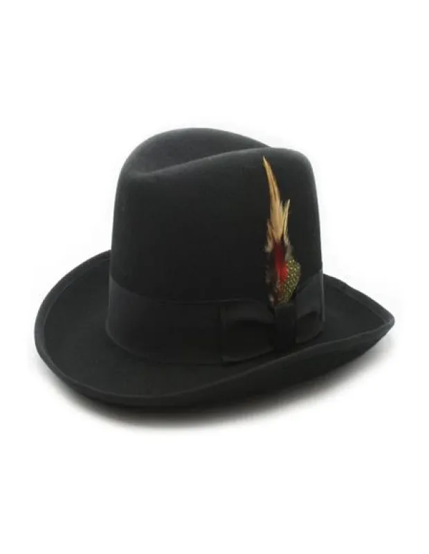 1920s Men's Hat - Gangster Hat - 20s Dress Hat Black sold by Alberto Nardoni