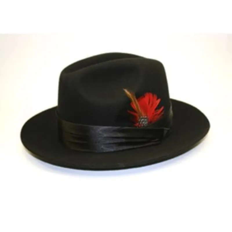 Mens Dress Hat Black Stingy Fedora Hat sold by Alberto Nardoni