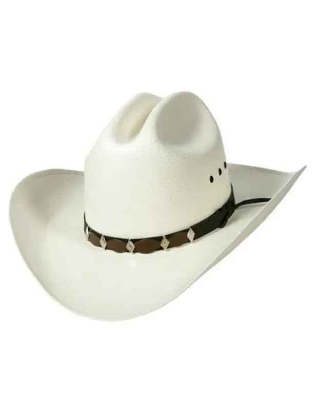 Wild West 100x Straw Hats Traditional Cattleman Crease Crown sold by Alberto Nardoni