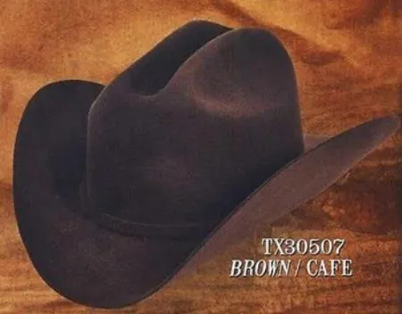 Tejana Cowboy Western Hat 4X Felt Hats Brown sold by Alberto Nardoni