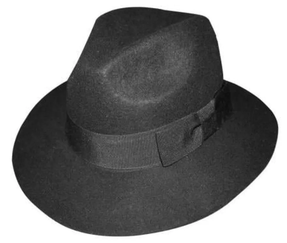 Mens Dress Hat New Black Fedora Trilby Mobster Hat sold by Alberto Nardoni