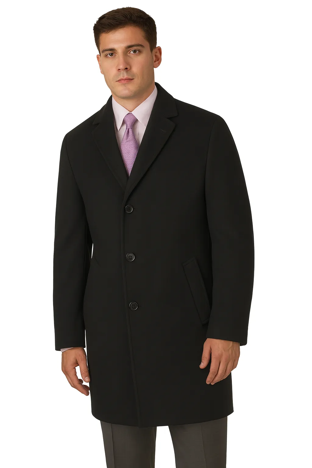 Men's Heavy Wool Overcoat – Classic Full Length Winter Topcoat sold by Alberto Nardoni