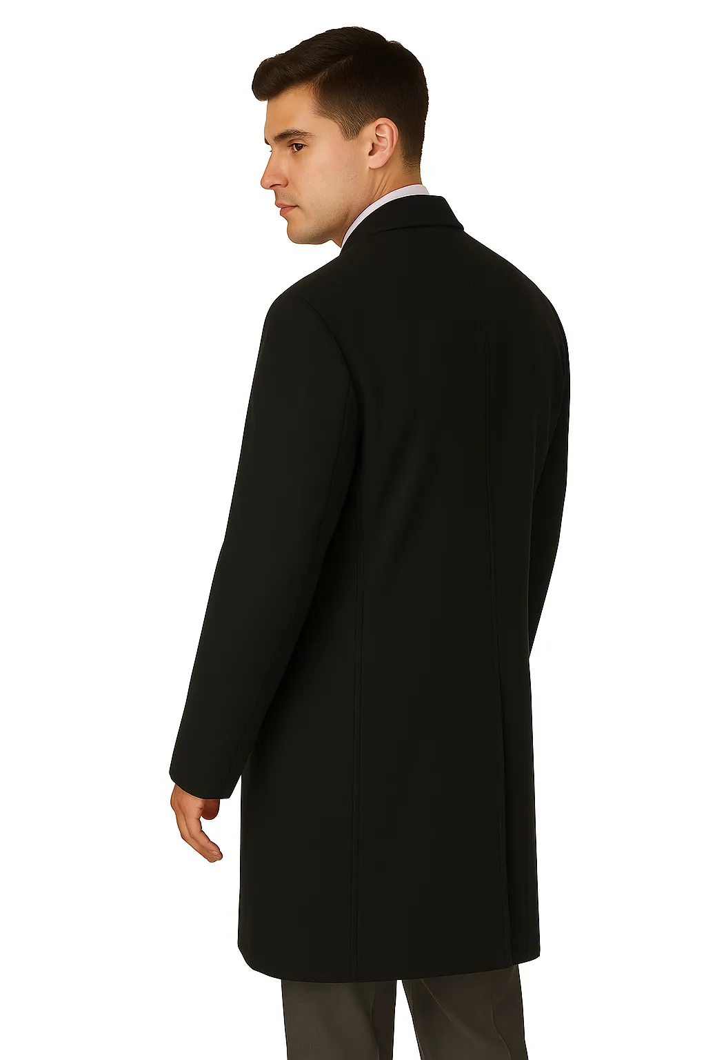 Men's Heavy Wool Overcoat – Classic Full Length Winter Topcoat sold by Alberto Nardoni product image thumbnail 3