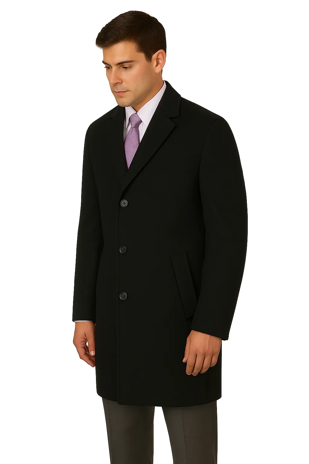 Men's Heavy Wool Overcoat – Classic Full Length Winter Topcoat sold by Alberto Nardoni product image thumbnail 5