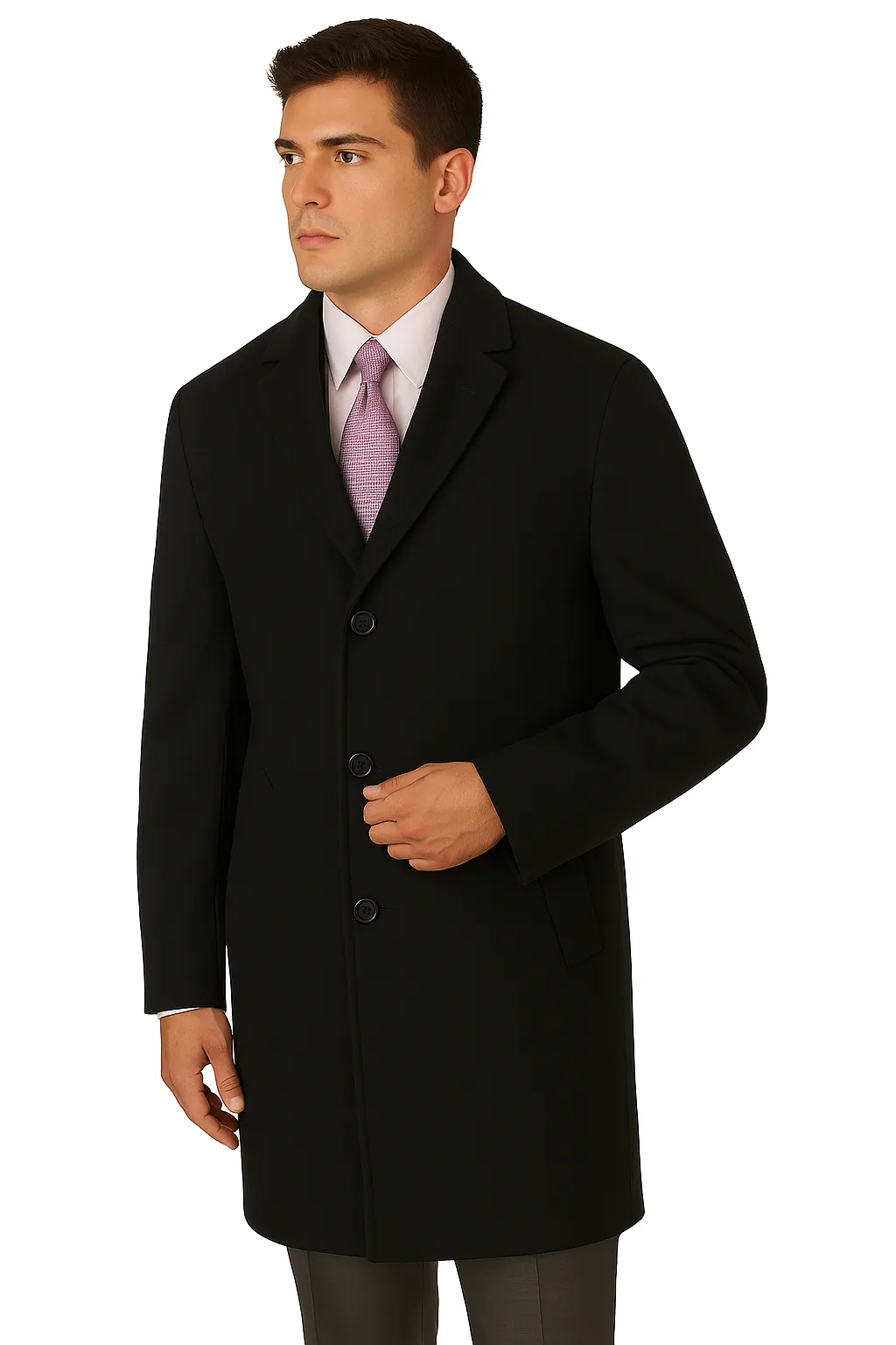 Men's Heavy Wool Overcoat – Classic Full Length Winter Topcoat sold by Alberto Nardoni product image thumbnail 4