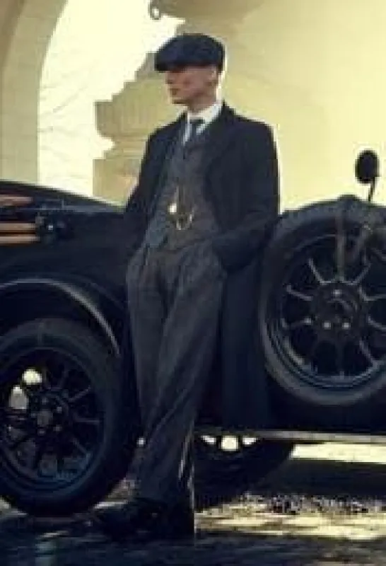 Thomas Shelby Tench coat Men's Black One Chest Pocket Three Button Peaky Blinders Suit - Peaky Blinders Outfit + Hat sold by Alberto Nardoni