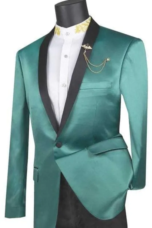 Mens Dark Teal Suit - Teal Blue Suit - Teal Color Wedding Suit sold by Alberto Nardoni