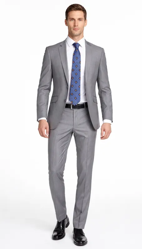 Bertolini 2Pc & 3PC Lt. Gray Two-button Wool & Silk Blend Suit sold by Alberto Nardoni