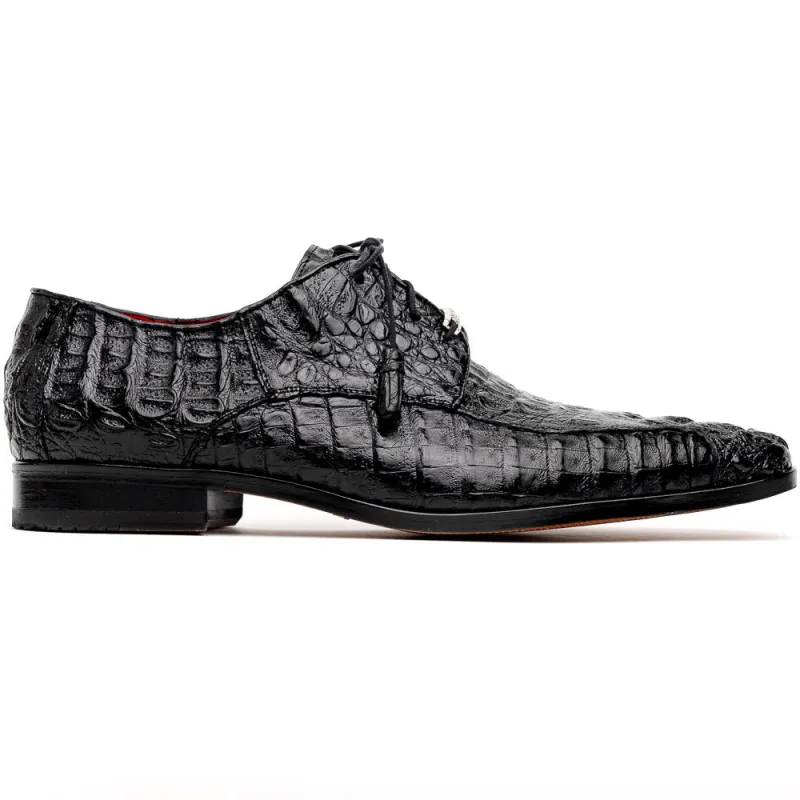 Marco Di Milano Apricena Caiman Crocodile Derby in Black sold by Alberto Nardoni