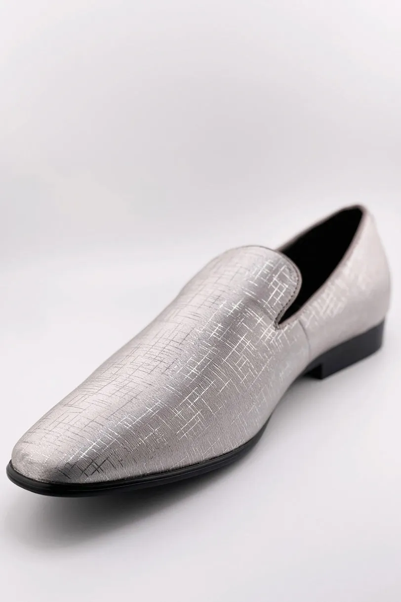 Sharkskin Silver Couture 1910 Tuxedo Shoes sold by Alberto Nardoni