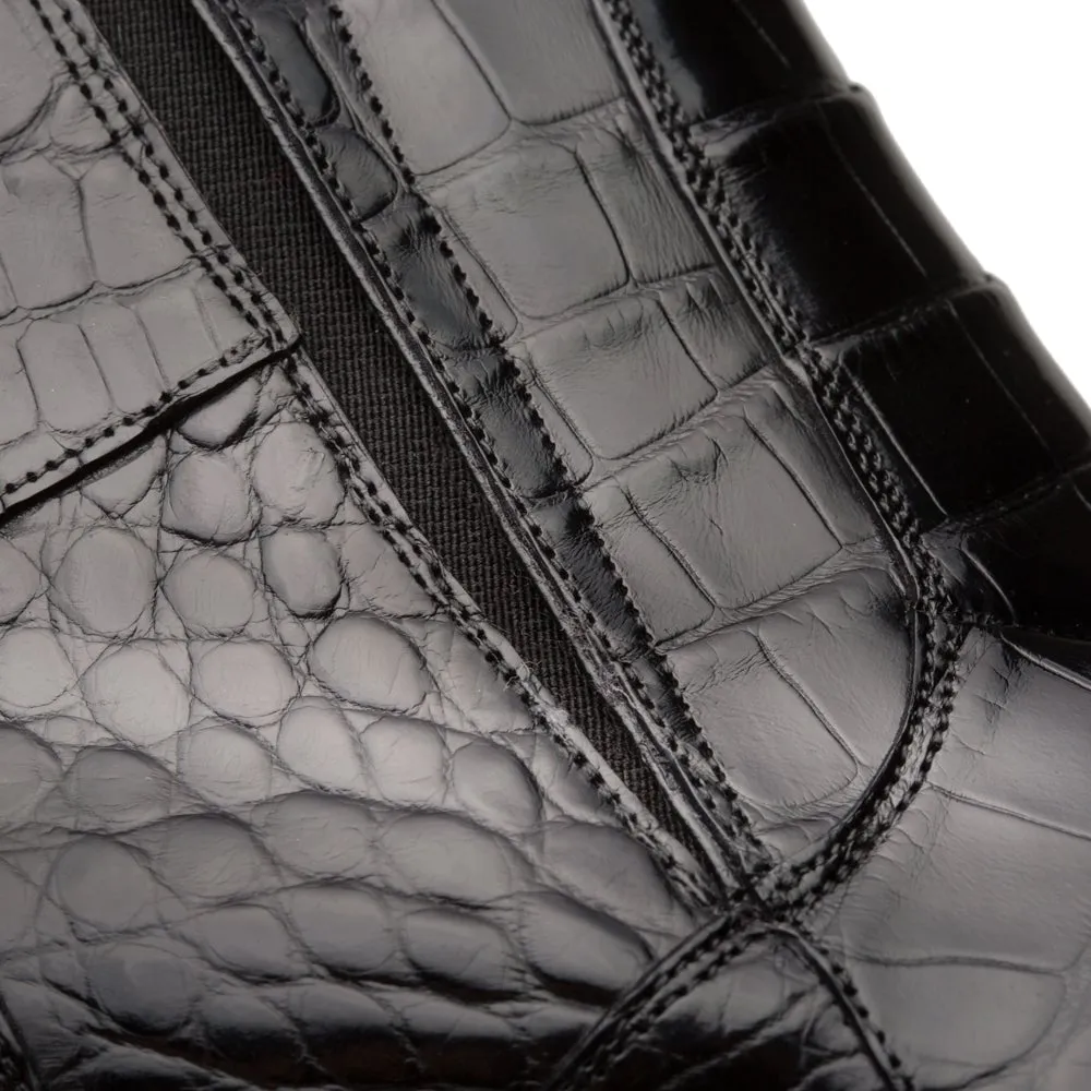 Mezlan Belucci Alligator Zipper Boots Black (3663-J) sold by Alberto Nardoni product image thumbnail 4