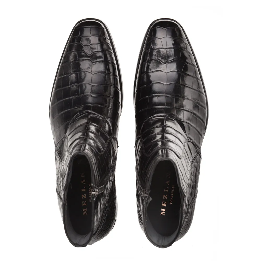 Mezlan Belucci Alligator Zipper Boots Black (3663-J) sold by Alberto Nardoni product image thumbnail 5