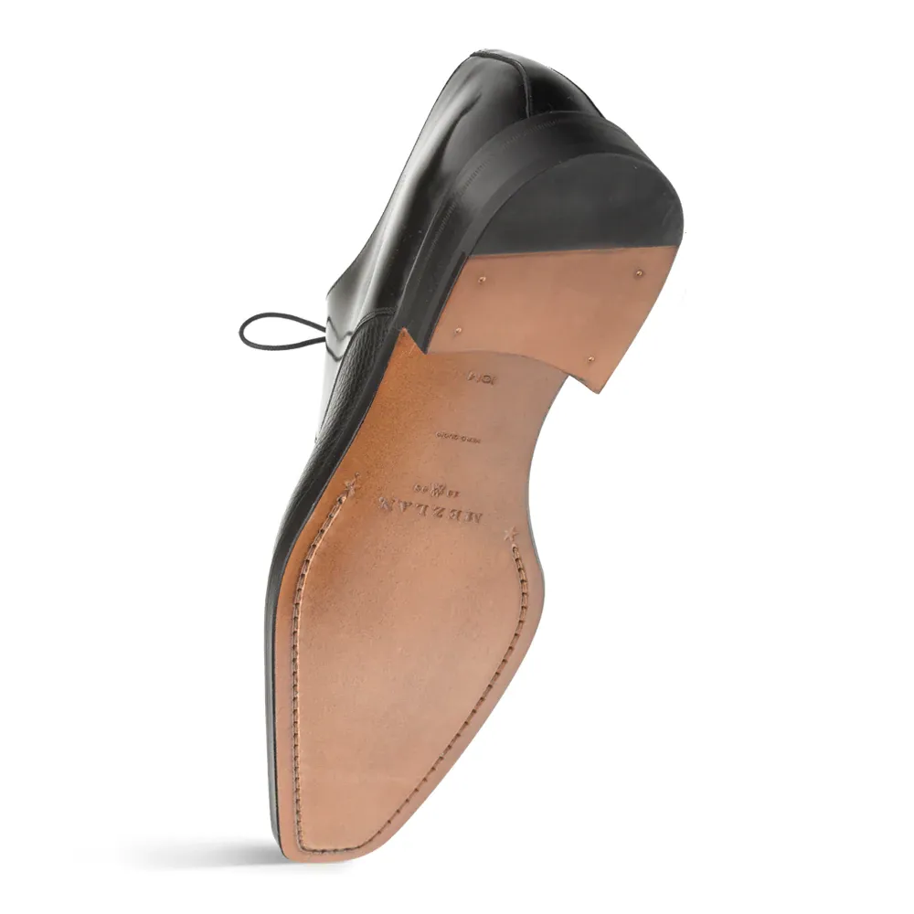 Mezlan Soka Calfskin & Deerskin Cap Toe Shoes Black (15089) sold by Alberto Nardoni product image thumbnail 3