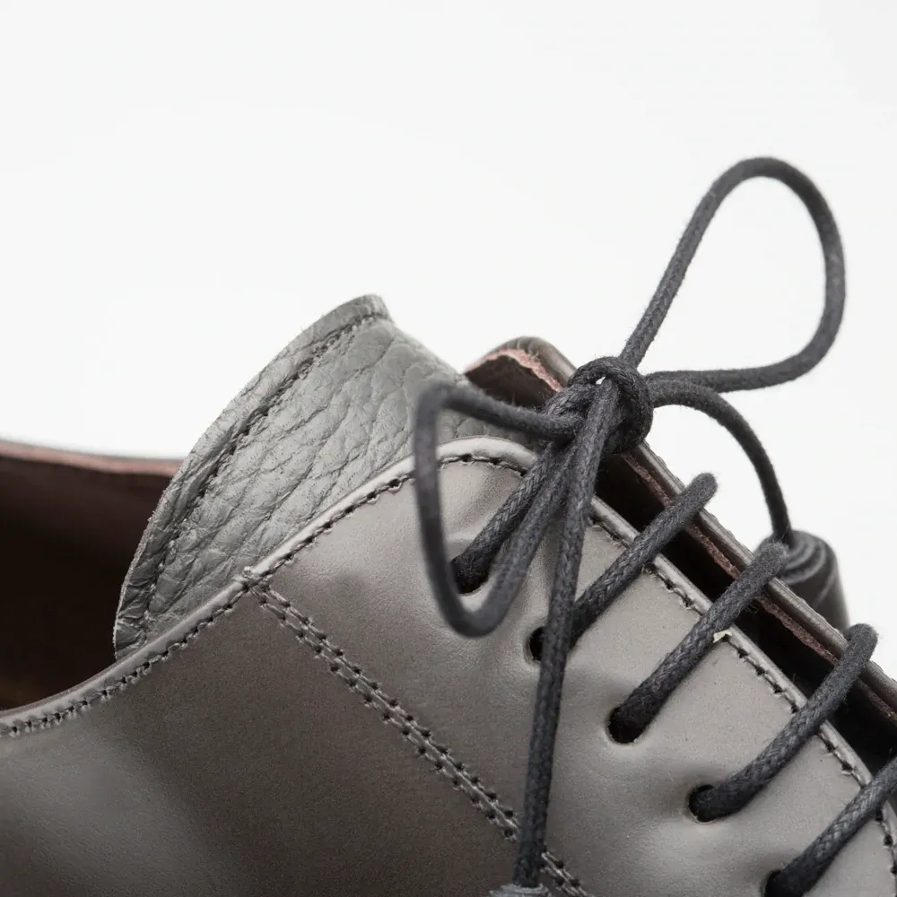 Mezlan Soka Calfskin & Deerskin Cap Toe Shoes Gray (15089) sold by Alberto Nardoni product image thumbnail 4