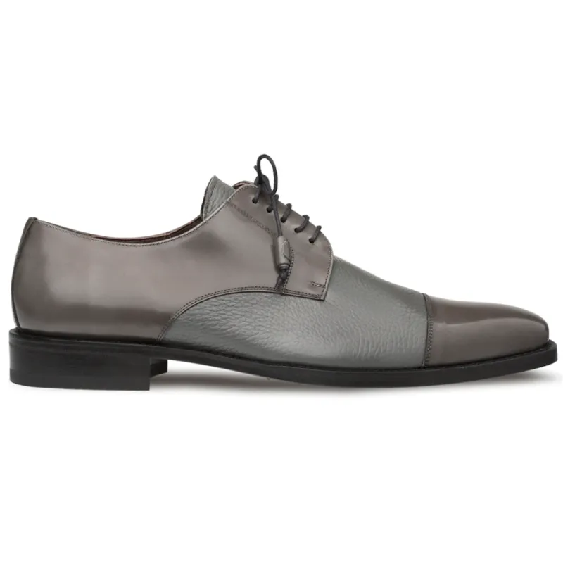 Mezlan Soka Calfskin & Deerskin Cap Toe Shoes Gray (15089) sold by Alberto Nardoni