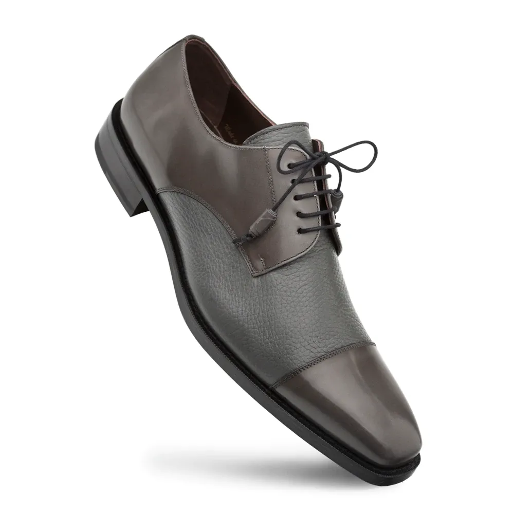 Mezlan Soka Calfskin & Deerskin Cap Toe Shoes Gray (15089) sold by Alberto Nardoni product image thumbnail 2
