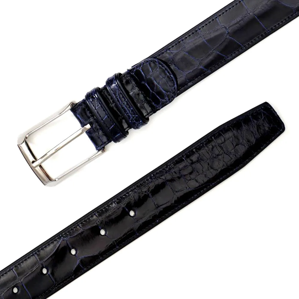 Mezlan Genuine Alligator Belt Blue (AO7907) sold by Alberto Nardoni product image thumbnail 2
