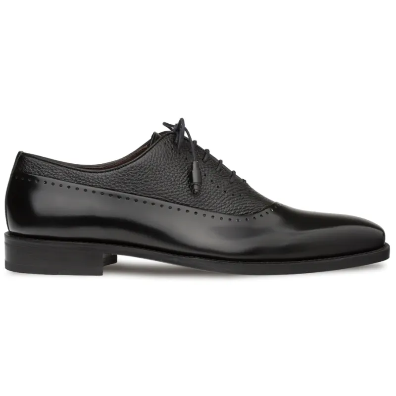 Mezlan Postdam Deerskin Calfskin Shoes Black (16409) sold by Alberto Nardoni