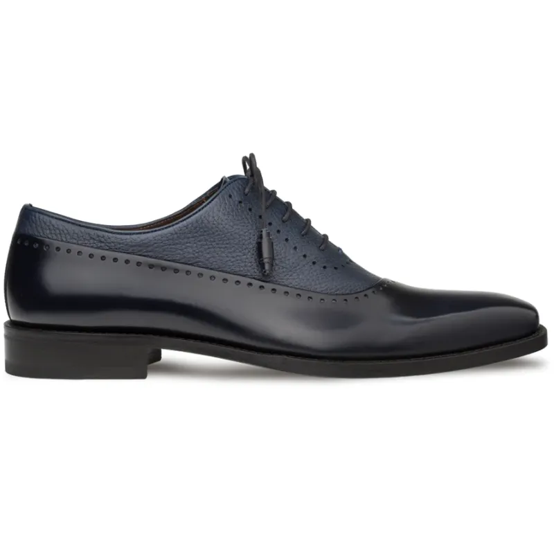 Mezlan Postdam Deerskin Calfskin Shoes Blue (16409) sold by Alberto Nardoni