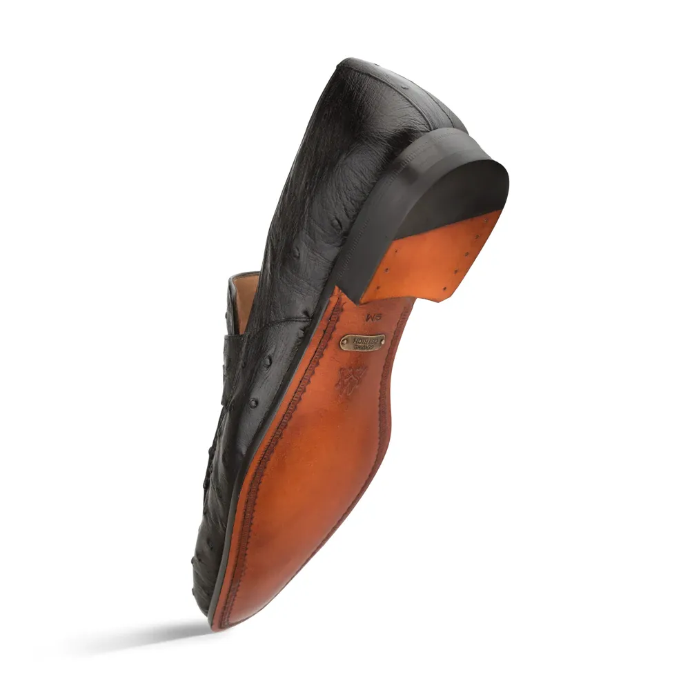 Mezlan Lisbon Ostrich Quill Penny Loafers Black (4561-S) sold by Alberto Nardoni product image thumbnail 3