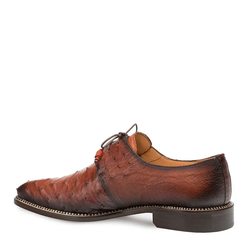 Mezlan Tillson Ostrich Plain Toe Blucher Brandy (4732-S) sold by Alberto Nardoni product image thumbnail 3