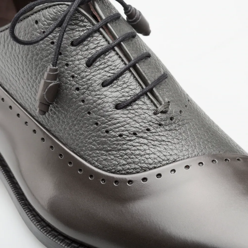 Mezlan Postdam Deerskin Calfskin Shoes Grey (16409) sold by Alberto Nardoni product image thumbnail 4