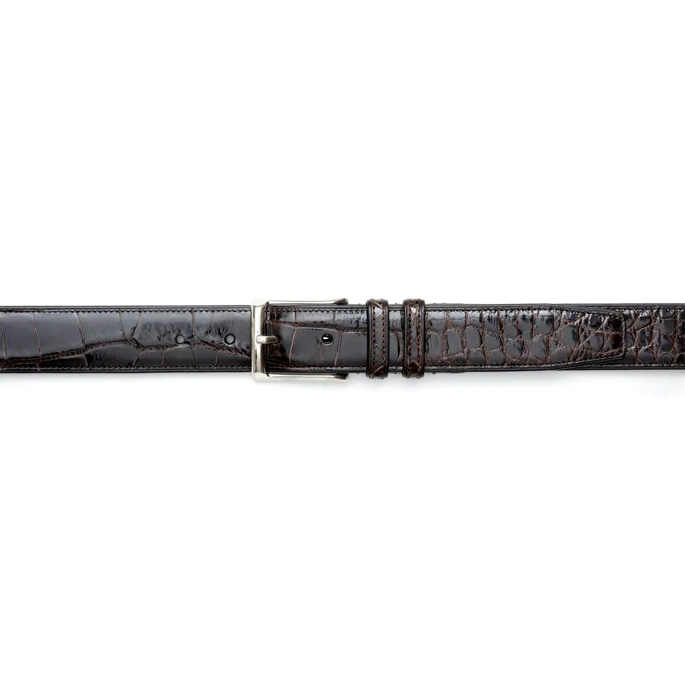 Mezlan Alligator Belt Dark Brown (AO7907) sold by Alberto Nardoni product image thumbnail 3