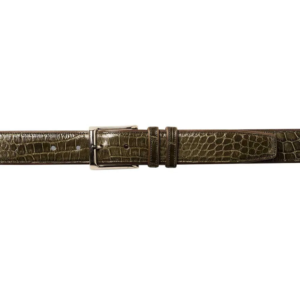 Mezlan Alligator Belt Olive (AO7907) sold by Alberto Nardoni product image thumbnail 4