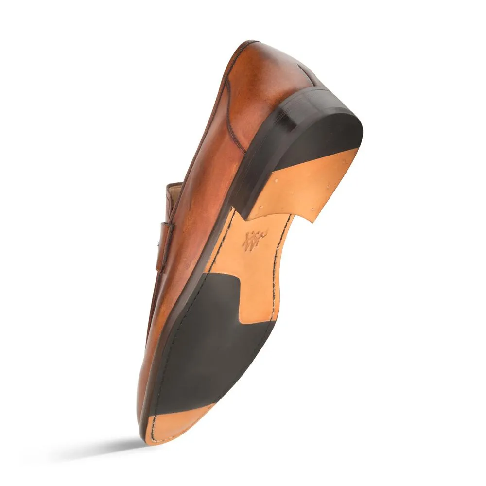 Mezlan Calfskin Penny Loafers Cognac (E20243) sold by Alberto Nardoni product image thumbnail 3