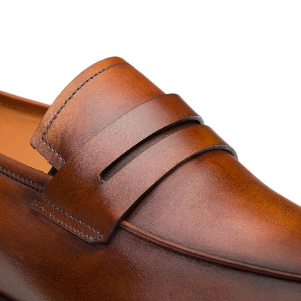 Mezlan Calfskin Penny Loafers Cognac (E20243) sold by Alberto Nardoni product image thumbnail 4