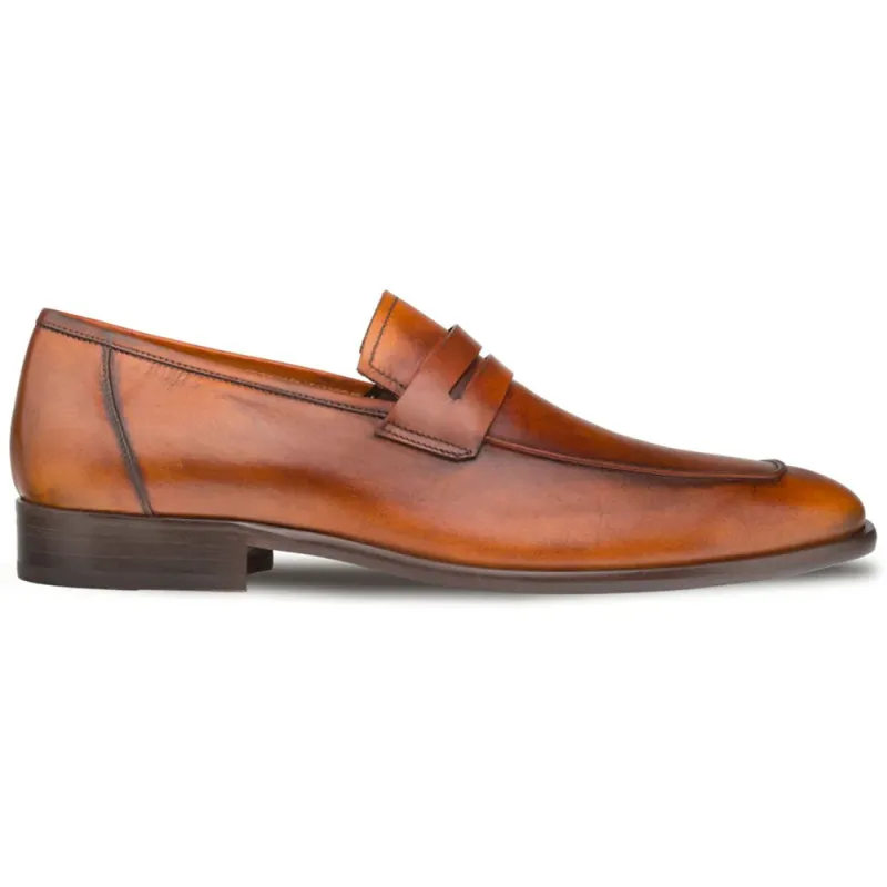 Mezlan Calfskin Penny Loafers Cognac (E20243) sold by Alberto Nardoni
