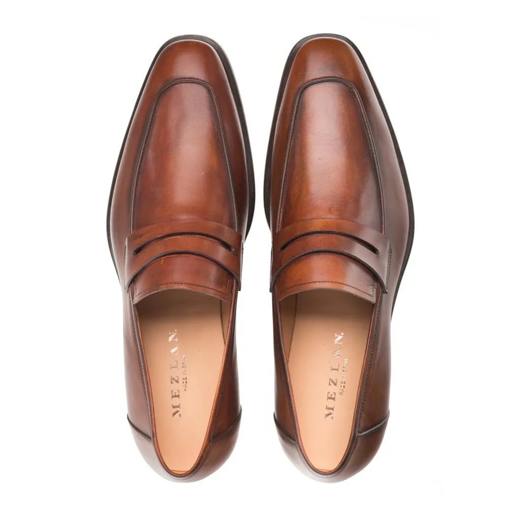 Mezlan Calfskin Penny Loafers Cognac (E20243) sold by Alberto Nardoni product image thumbnail 5