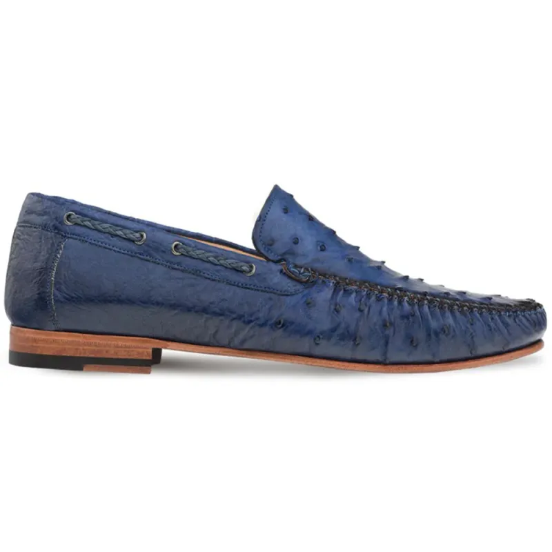 Mezlan Ostrich Dress Moccasin Jeans (RX612) sold by Alberto Nardoni