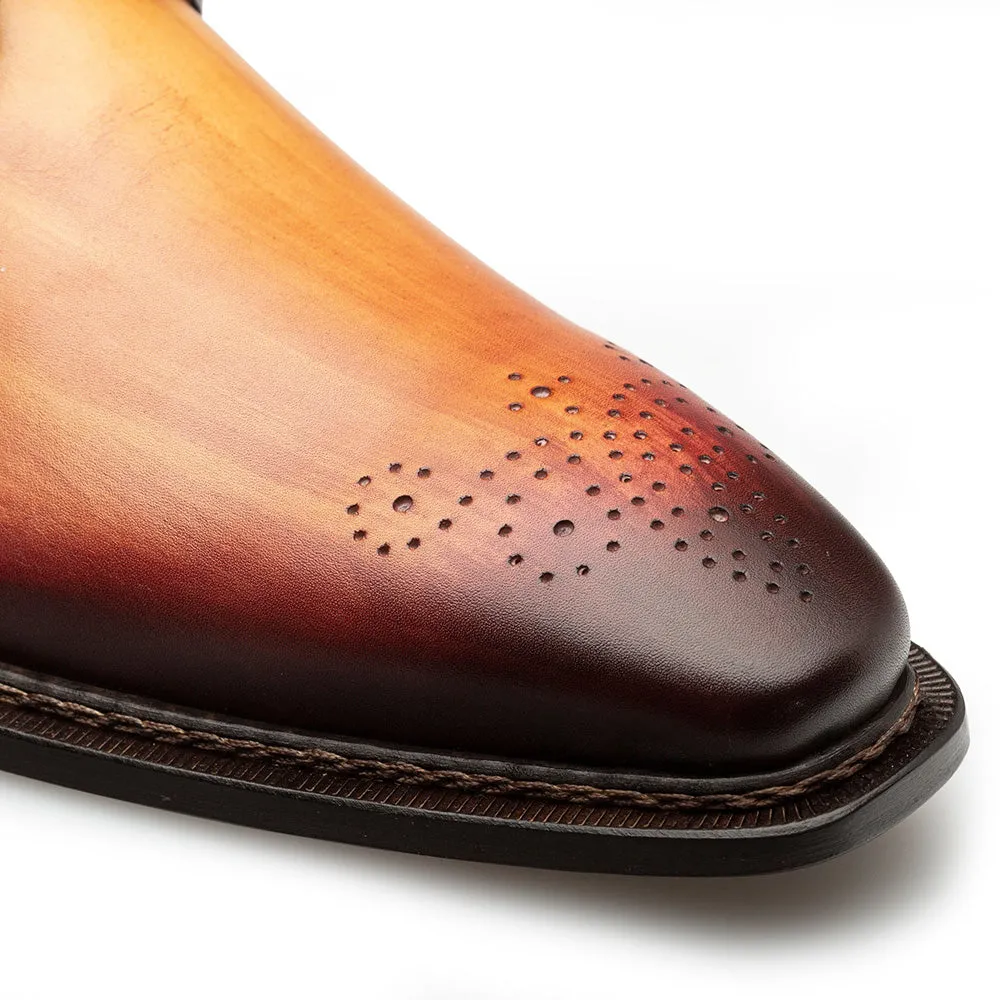Mezlan Principe Patina Leather Derby Tan / Rust (20842) sold by Alberto Nardoni product image thumbnail 4