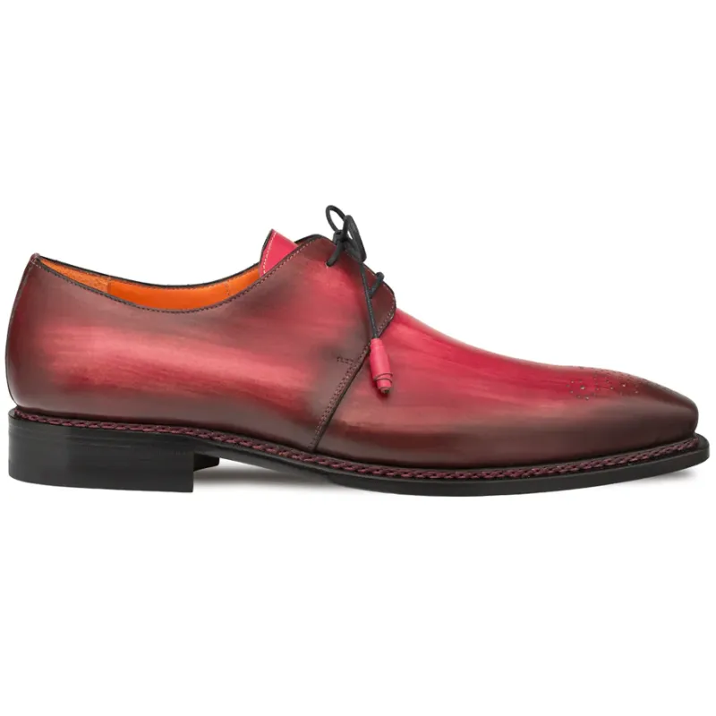 Mezlan Principe Patina Leather Derby Burgundy sold by Alberto Nardoni
