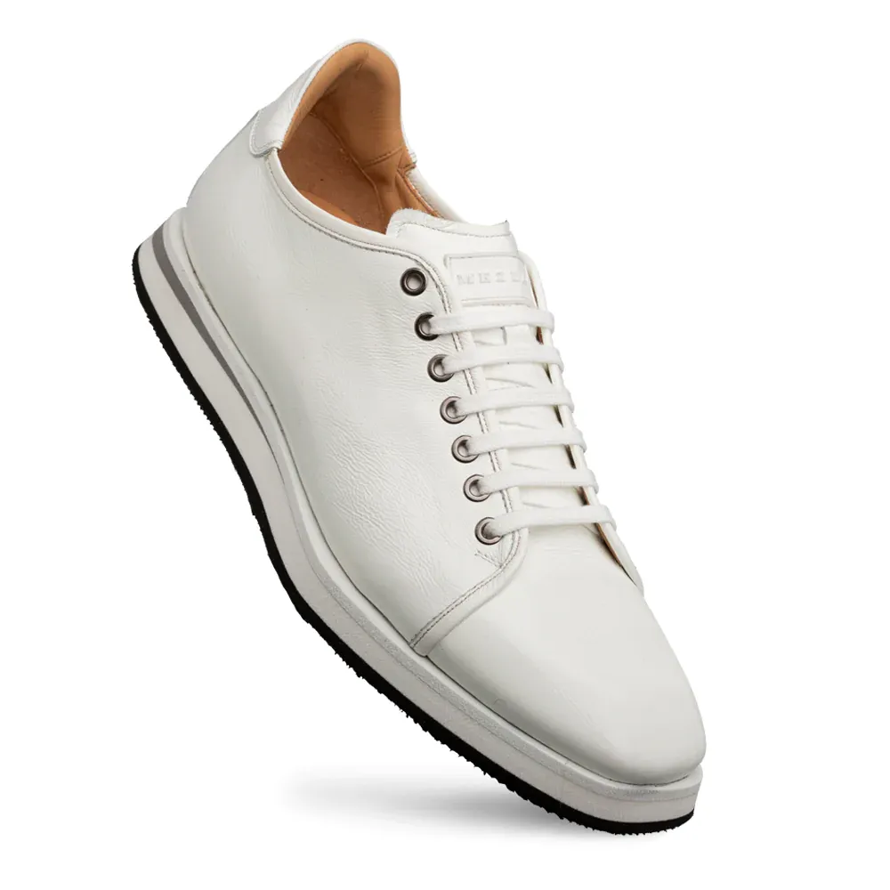 Mezlan Cartuja Shine-Calf Sneakers White (21153) sold by Alberto Nardoni product image thumbnail 2