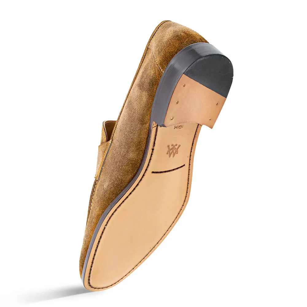 Mezlan Caro Suede Penny Loafer Taupe (21312) sold by Alberto Nardoni product image thumbnail 3