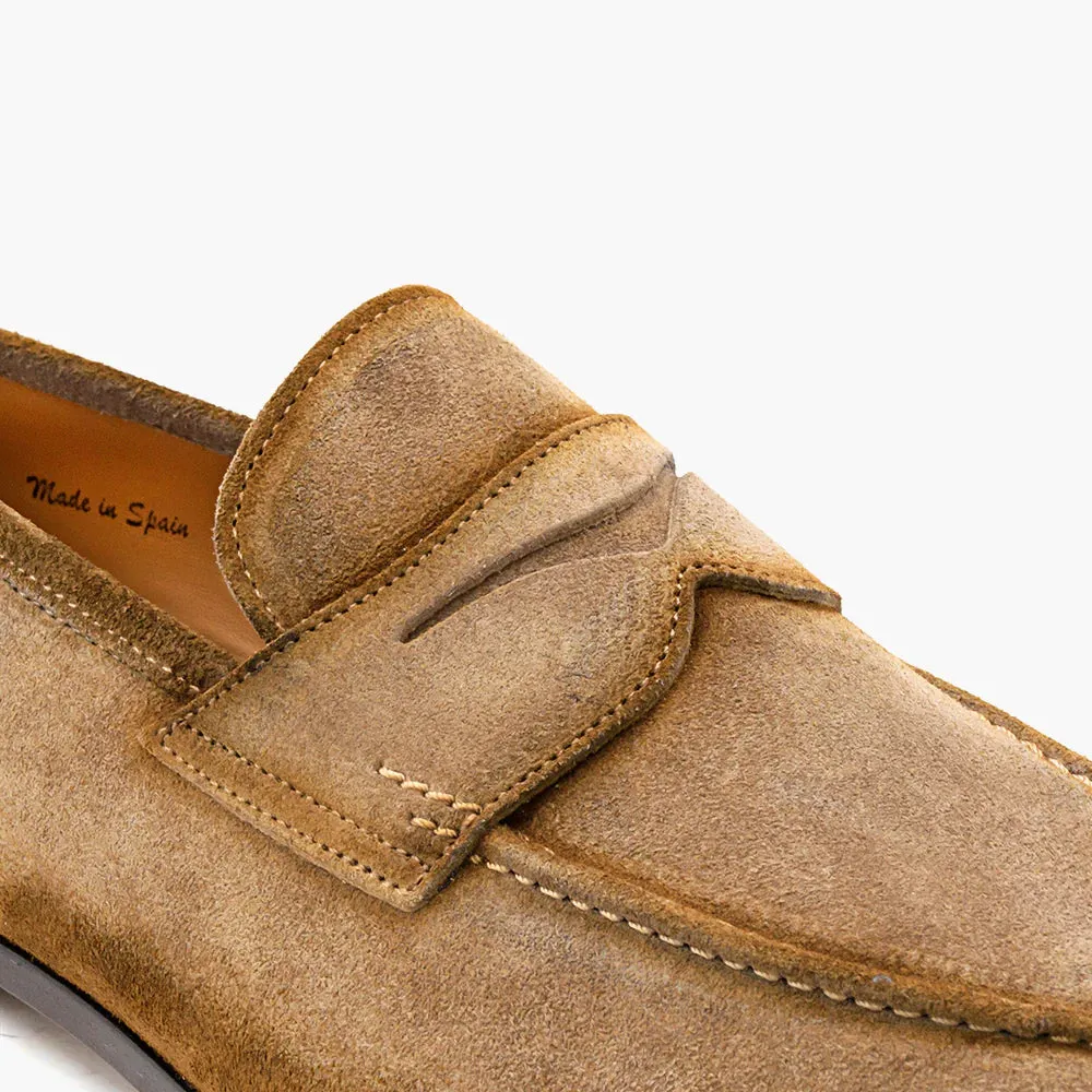 Mezlan Caro Suede Penny Loafer Taupe (21312) sold by Alberto Nardoni product image thumbnail 5