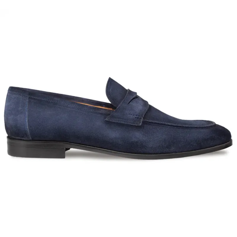 Mezlan Caro Suede Penny Loafer Navy (21312) sold by Alberto Nardoni