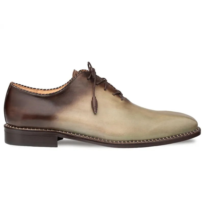 Mezlan Barbaro Two-Tone Oxford Olive / Mocha (21316) sold by Alberto Nardoni