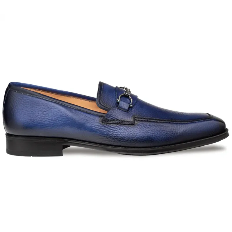 Mezlan Deerskin Ornament Loafer Blue (E21253) sold by Alberto Nardoni