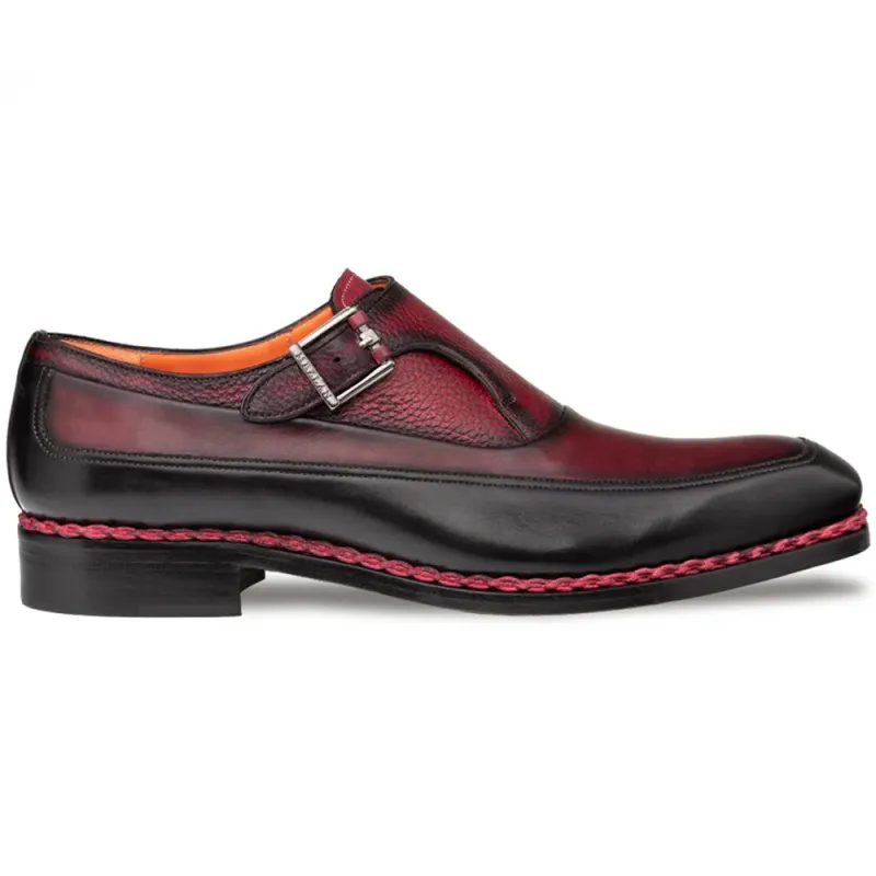 Mezlan Artesano Two-Toned Monk Strap Black & Burgundy (21261) sold by Alberto Nardoni