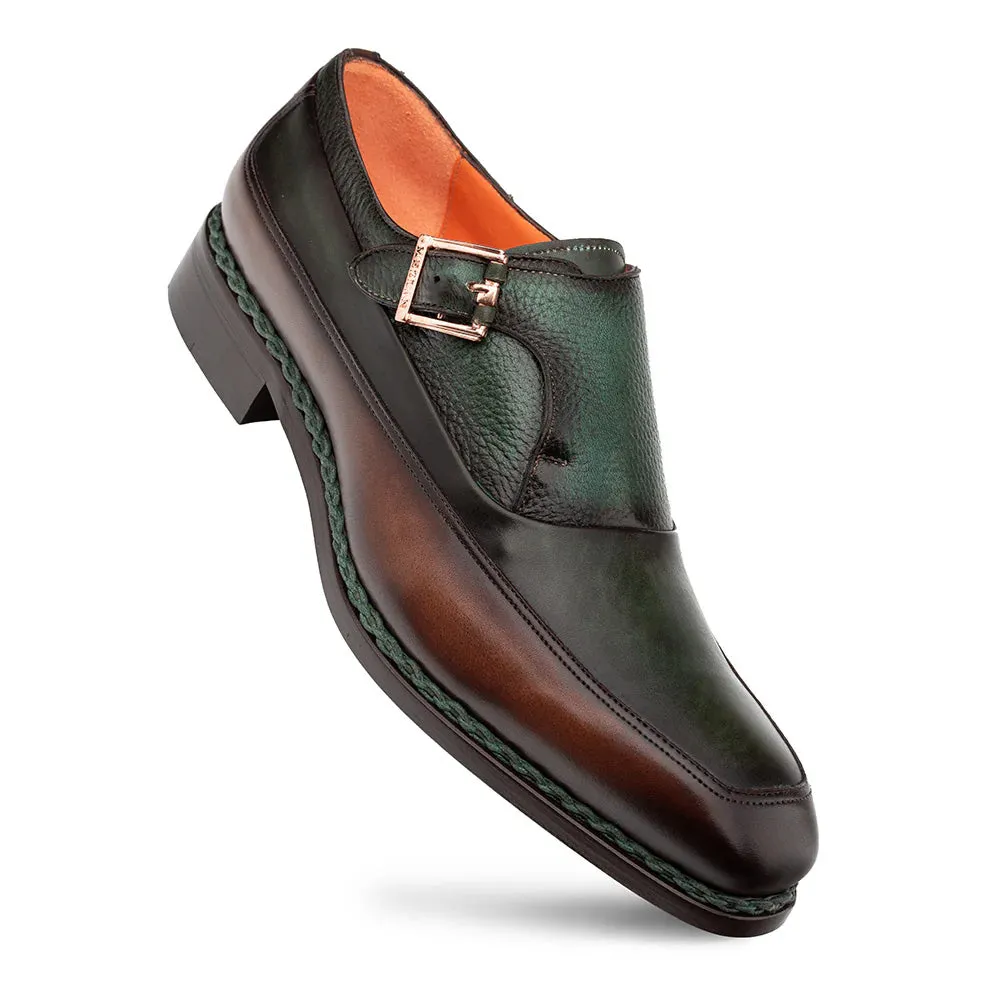 Mezlan Artesano Two-Toned Monk Strap Chocolate & Forest (21261) sold by Alberto Nardoni product image thumbnail 2