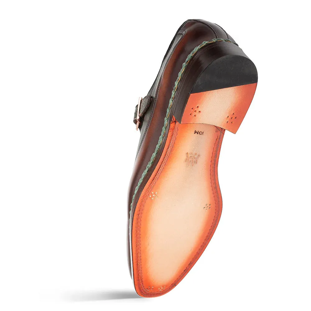 Mezlan Artesano Two-Toned Monk Strap Chocolate & Forest (21261) sold by Alberto Nardoni product image thumbnail 3