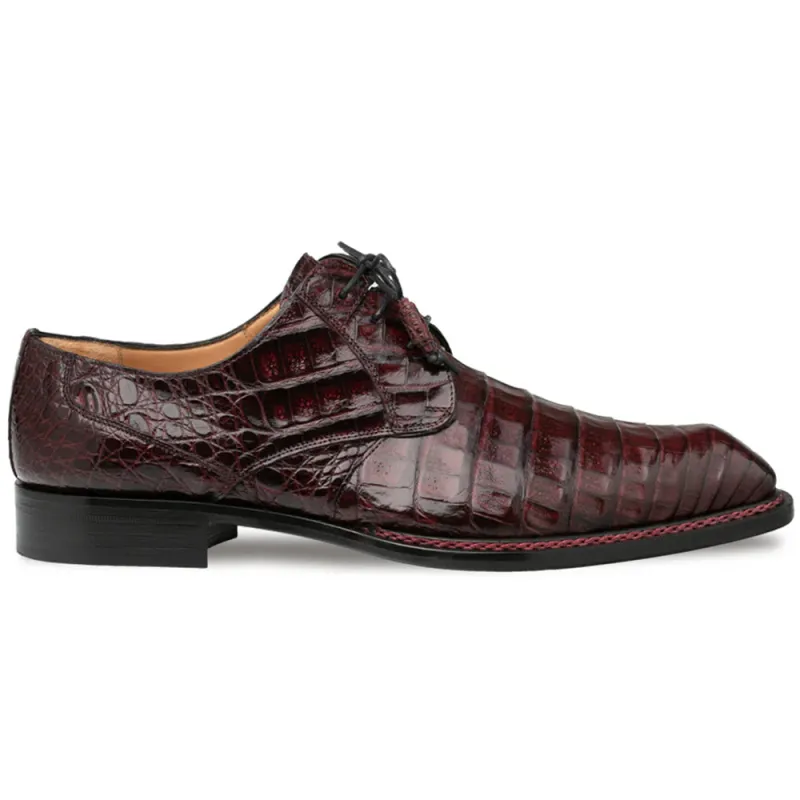 Mezlan Cratos Crocodile Derby Burgundy (50070-F) sold by Alberto Nardoni