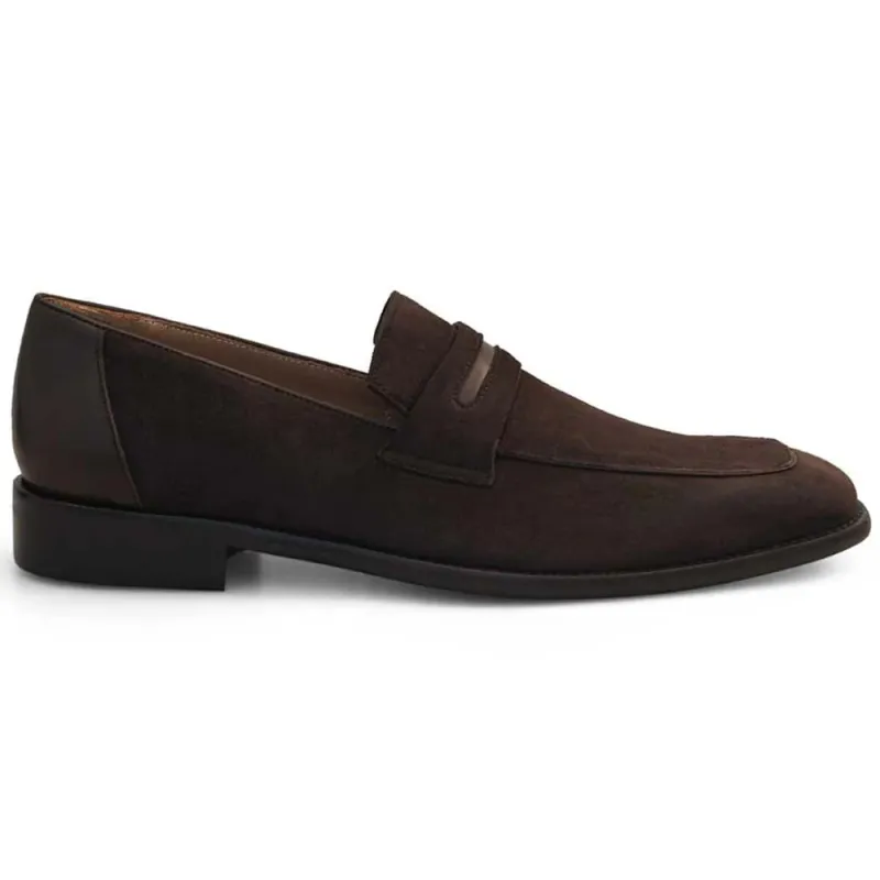 Mezlan Suede Penny Loafer Brown (21470) sold by Alberto Nardoni