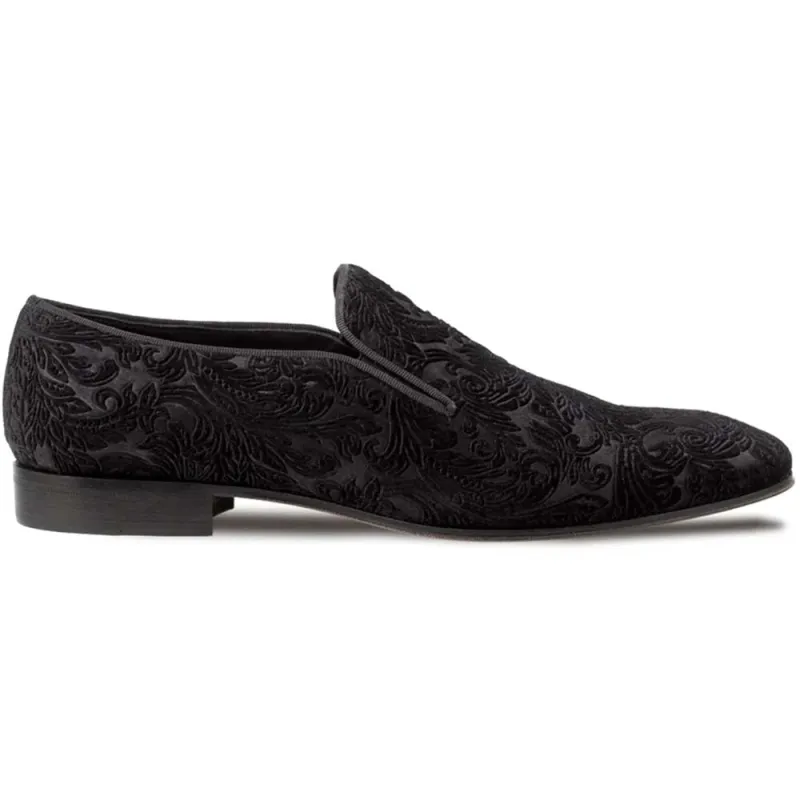 Mezlan Travolta Velvet Formal Loafer Black (21578) sold by Alberto Nardoni